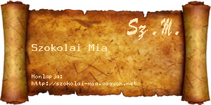Szokolai Mia névjegykártya